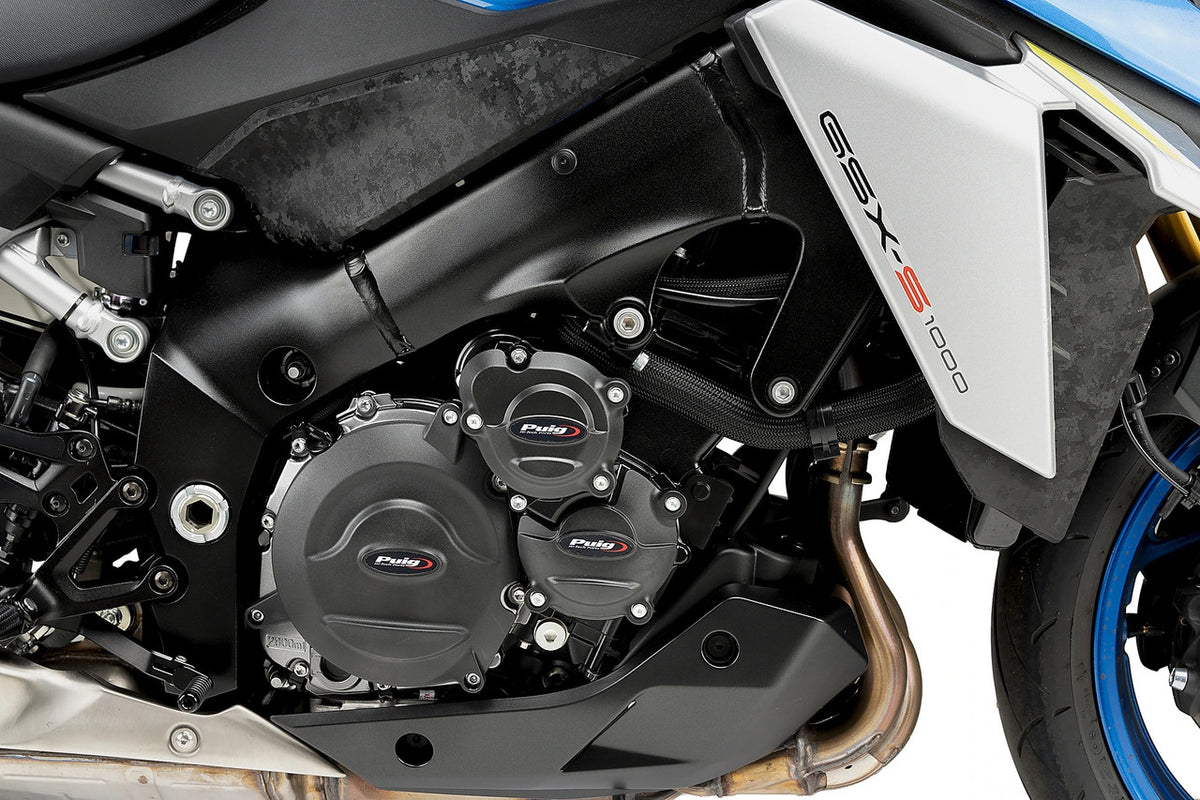 Puig KIT 4 Engine Protectives Covers | Black | Suzuki GSX-S1000/GX