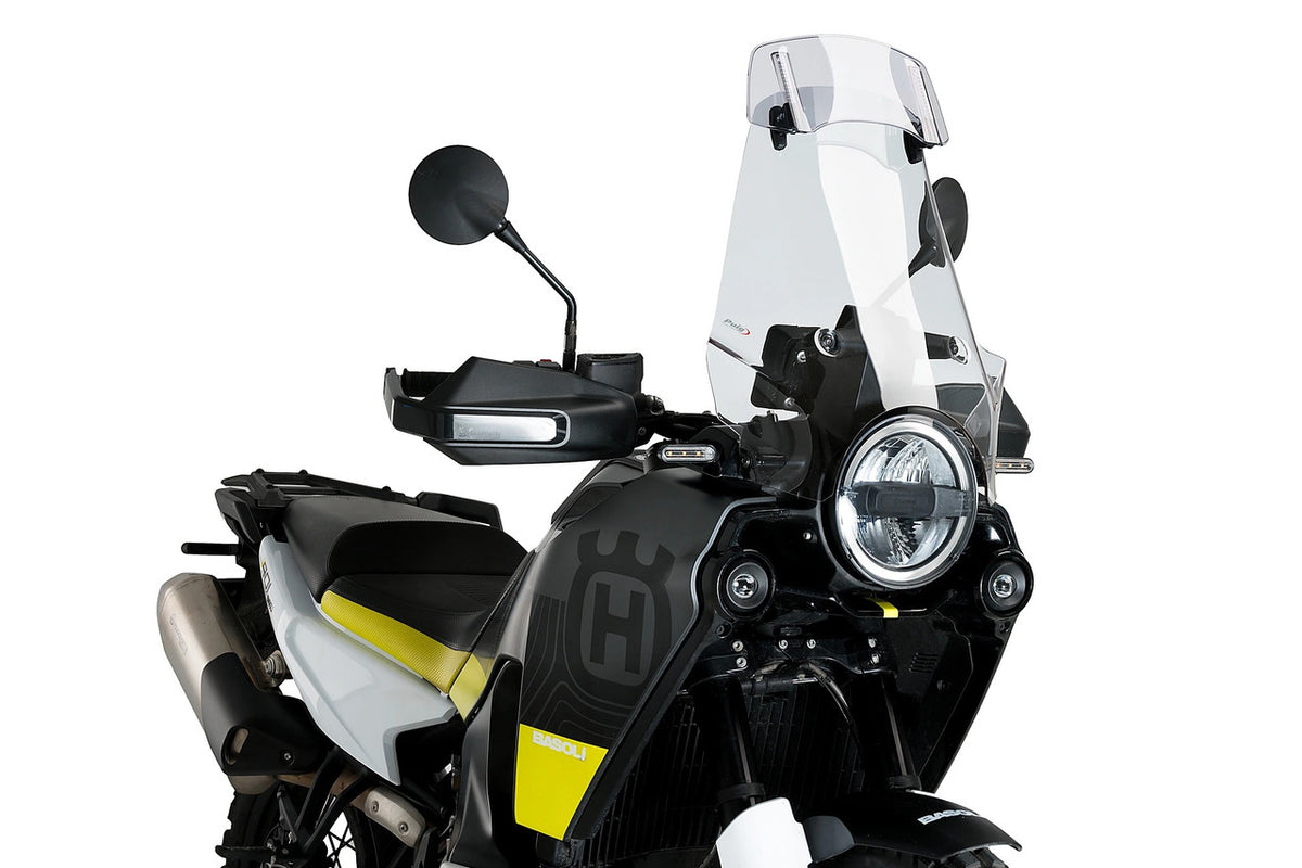 Puig Touring Windshield Screen with Visor | Clear | Husqvarna Norden 901 2022>2026