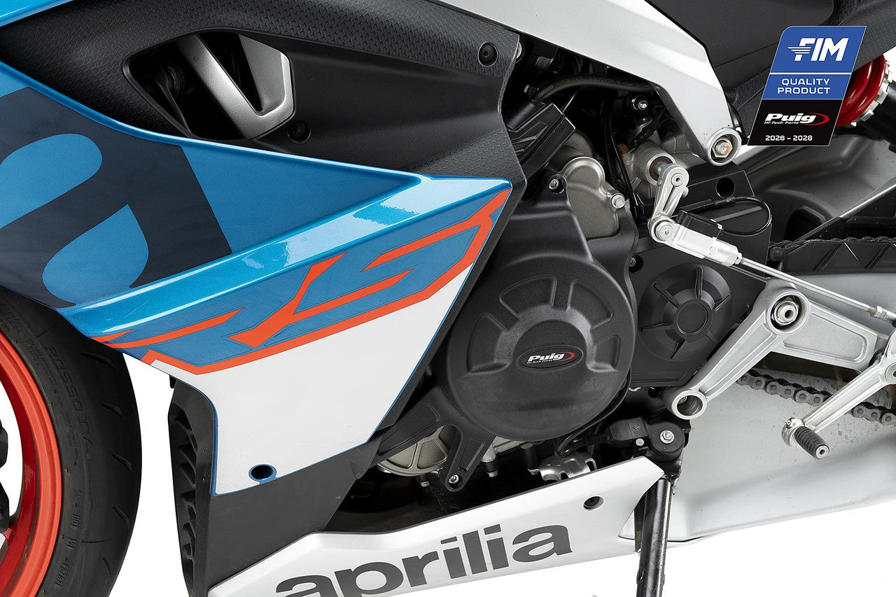 Puig KIT 2 Engine Covers Track | Black | Aprilia RS 660 2021>2026