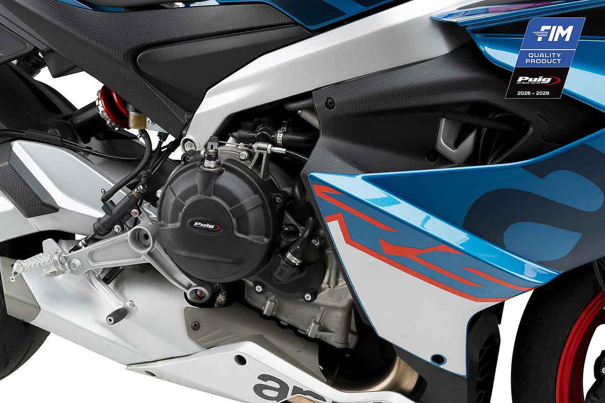 Puig KIT 2 Engine Covers Track | Black | Aprilia RS 660 2021>2026