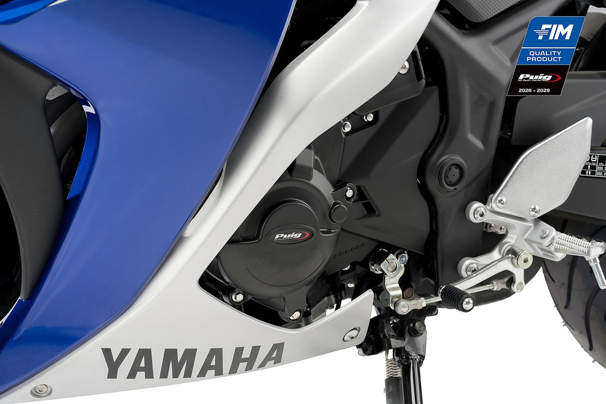 Puig KIT 3 Engine Protectives Covers | Black | Yamaha YZF-R3 2016>2024