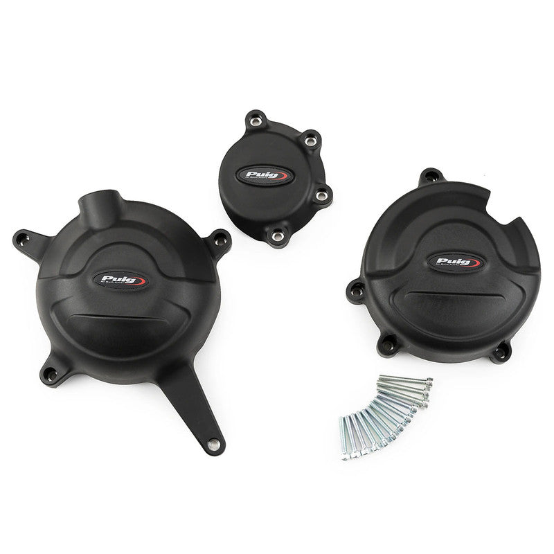 Puig KIT 3 Engine Protectives Covers | Black | Honda CBR 500 R 2022>2026