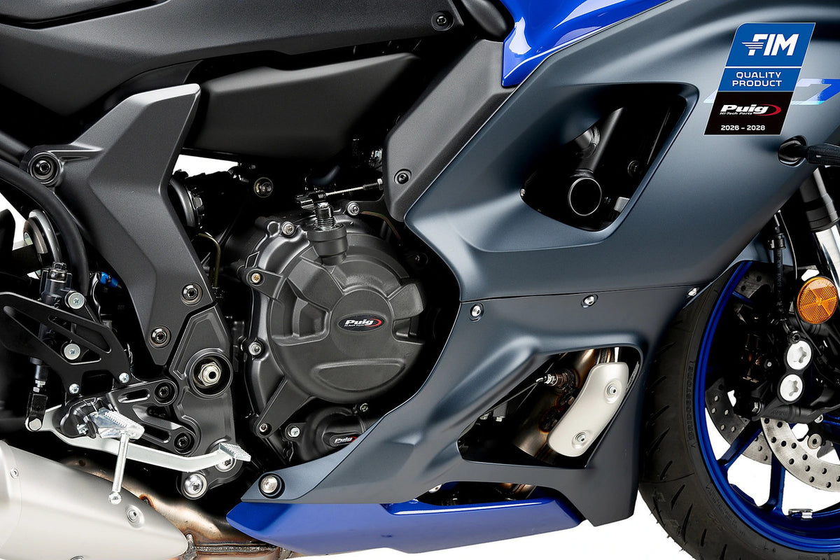 Puig KIT 3 Engine Covers Track | Black | Yamaha YZF-R7 2022>2025