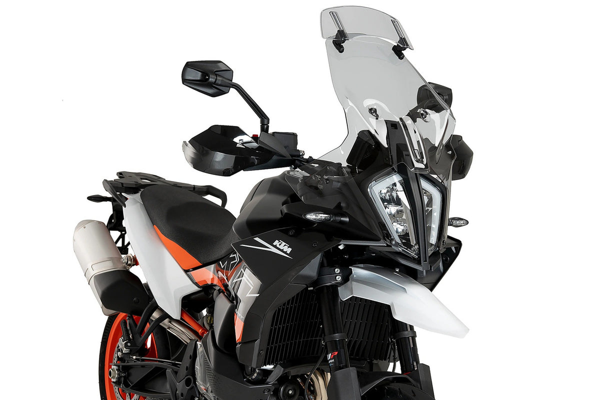 Puig Touring Windshield Screen with Visor | Light Smoke | KTM 890 SMT 2023>2025