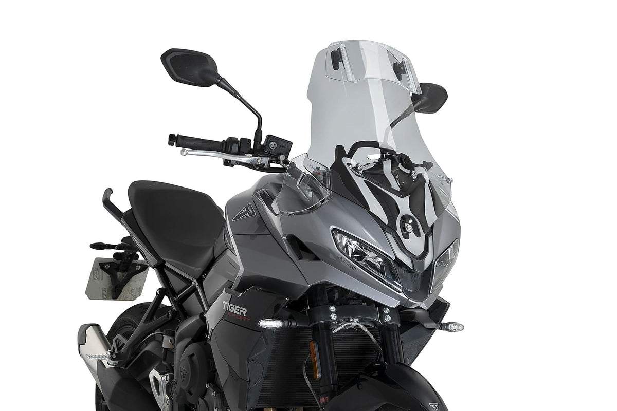 Puig Touring Windshield with Visor | Light Smoke | Triumph Tiger Sport 800 2025>Current