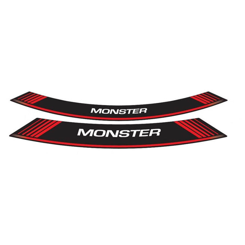 Puig Kit 8 Rim Special Arch Strips | Red | Ducati Monster