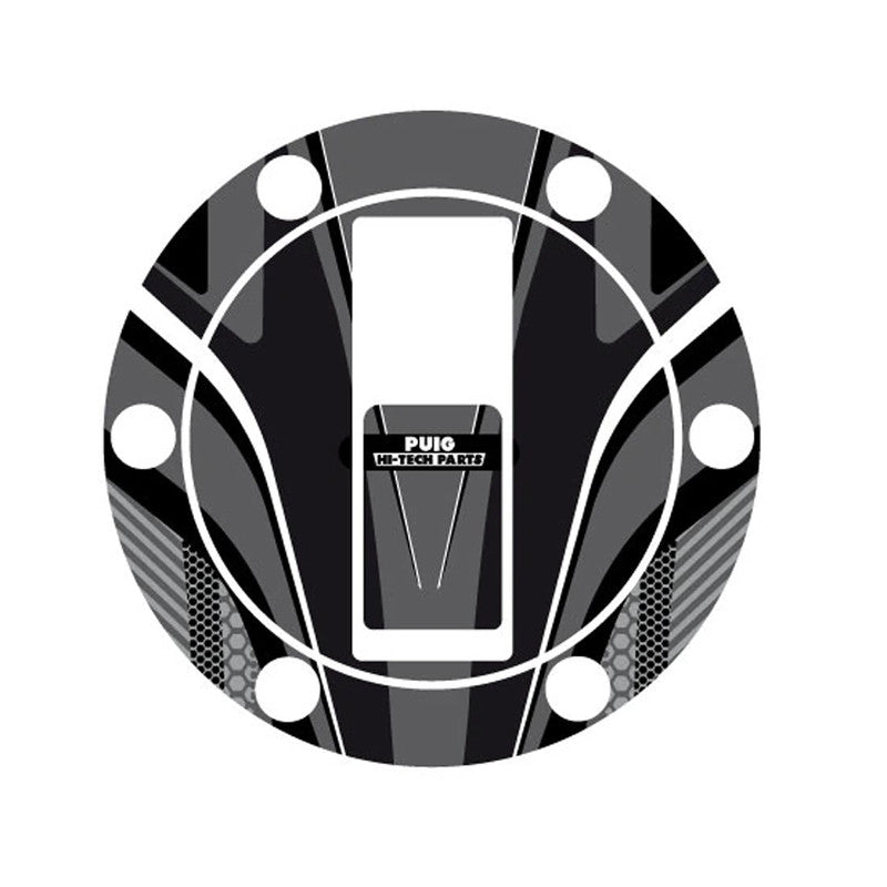 Puig Radikal Fuel Cap Covers | Grey | Aprilia Shiver 900 2017>2020