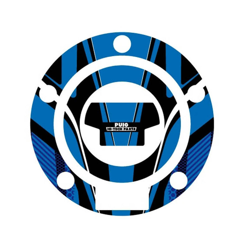 Puig Radikal Fuel Cap Covers | Blue | Yamaha M6324A