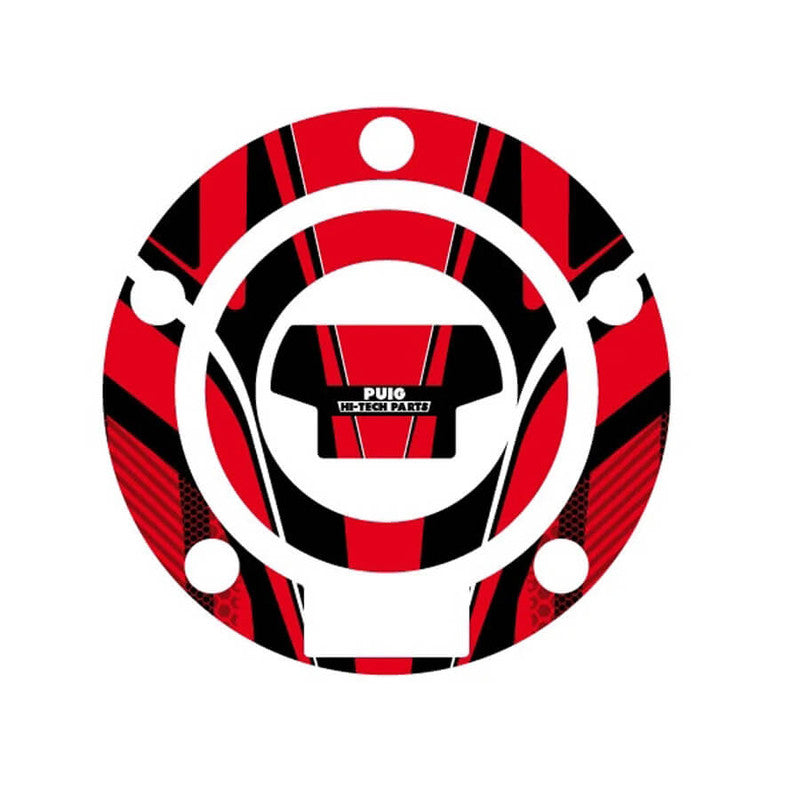 Puig Radikal Fuel Cap Covers | Red | Yamaha M6324R