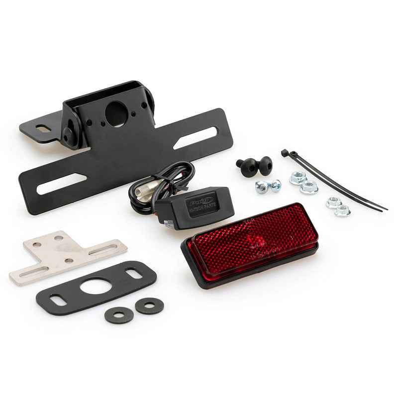 Puig License Plate Holders | Black | Suzuki V-Strom 650/650XT
