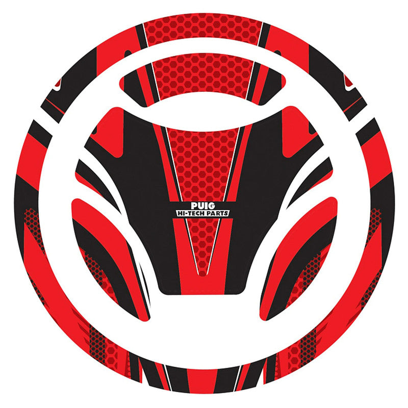 Puig Radikal Fuel Cap Covers | Red | Yamaha