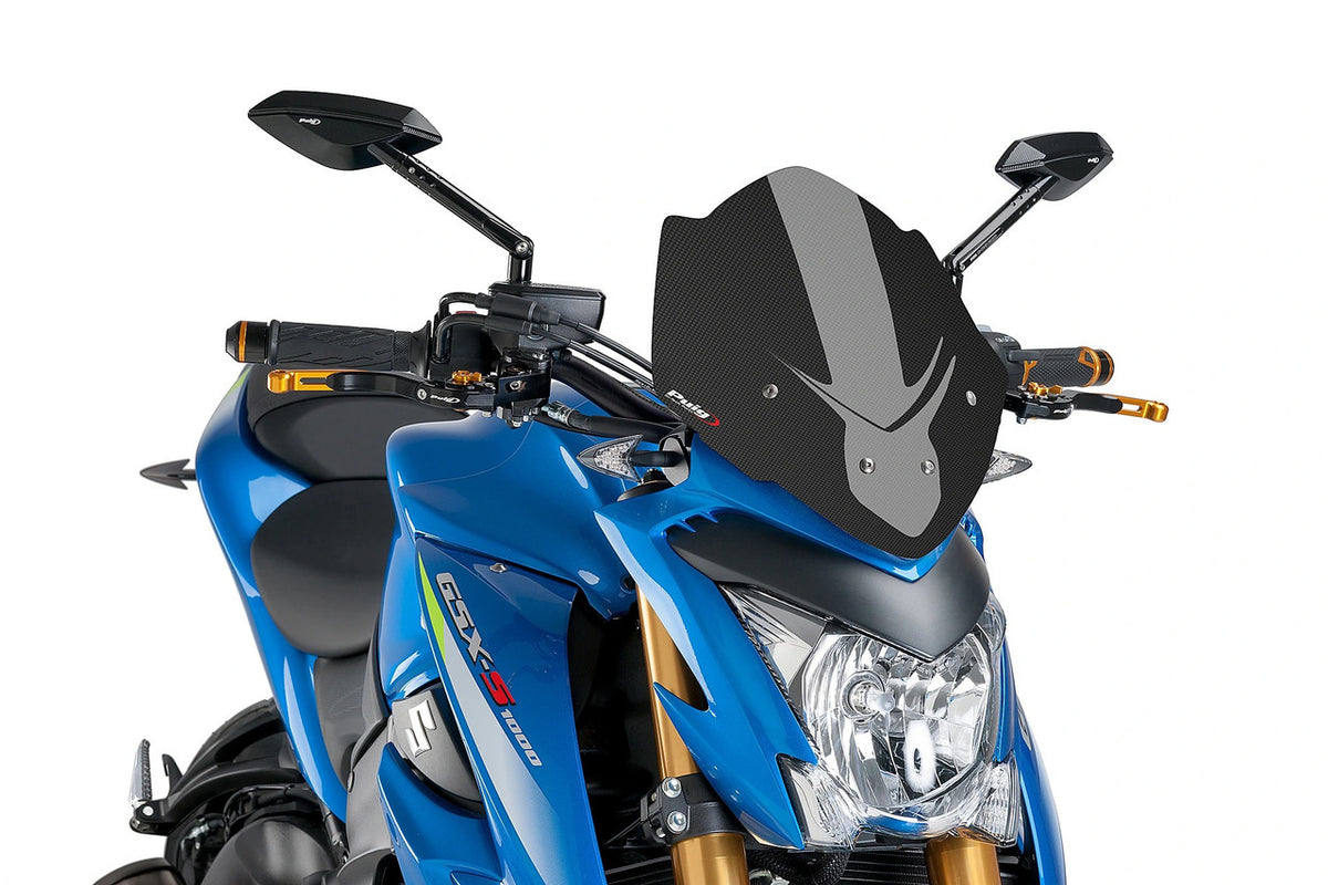 Puig New Generation Sport Windshield | Carbon Look | Suzuki GSX-S1000 2015>2020