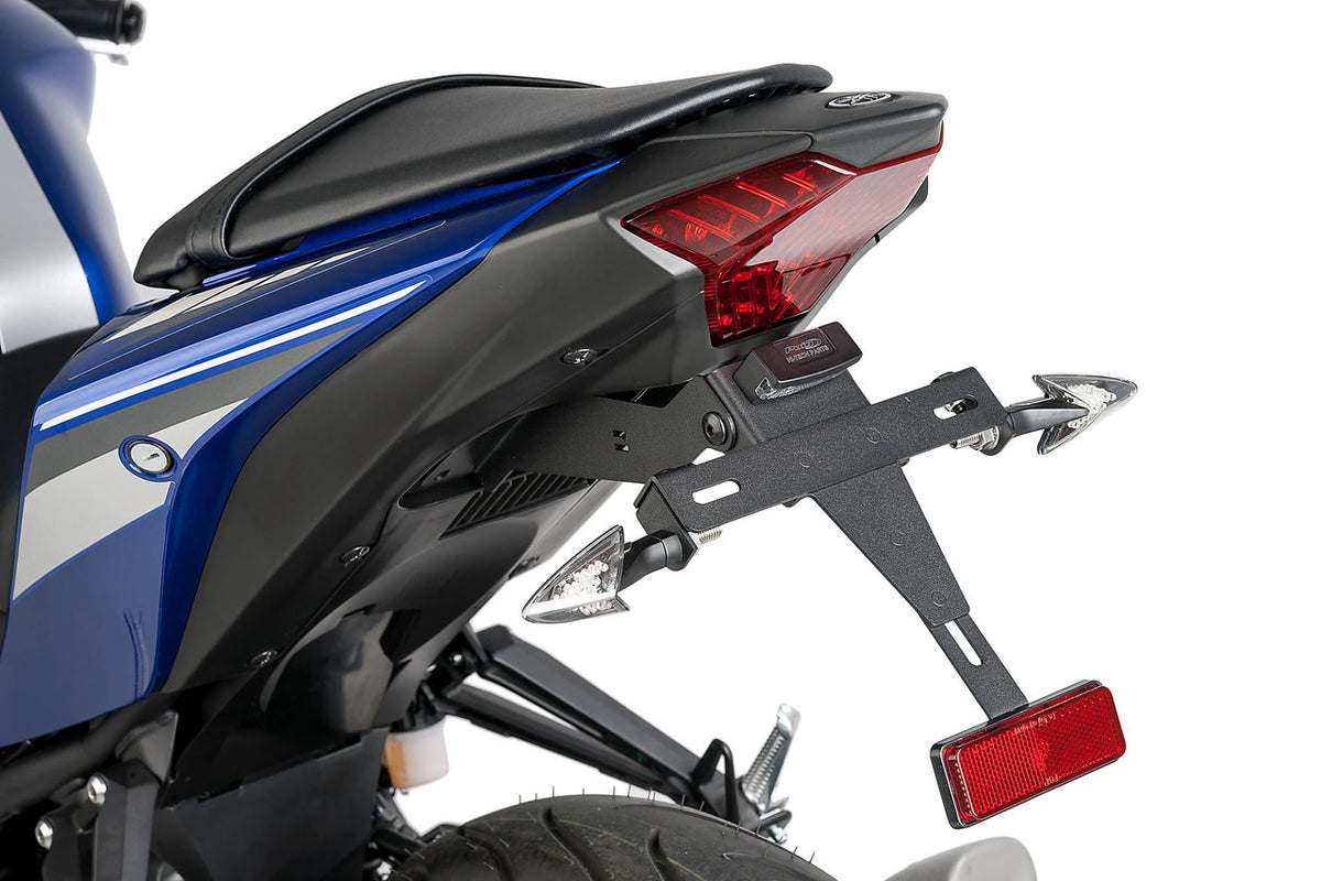 Puig License Plate Holders | Black | Yamaha YZF-R3/MT-03