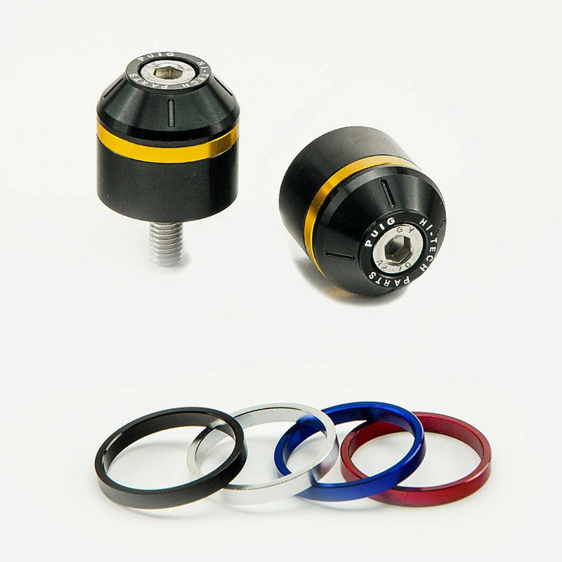 Puig Short Bar End Weights With Rim | Black | BMW G 310 R 2016>2026