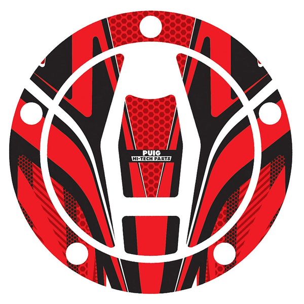 Puig Radikal Fuel Cap Covers | Red | Kawasaki
