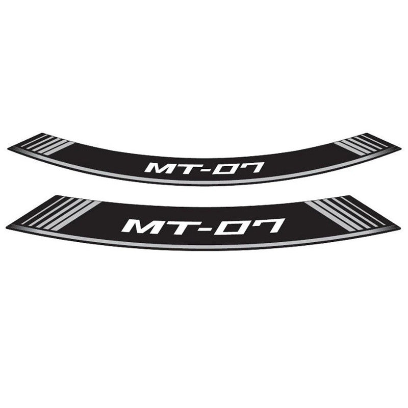 Puig KIT 8 Special Arch Rim Strips | Silver | Yamaha MT-07 2014>2024