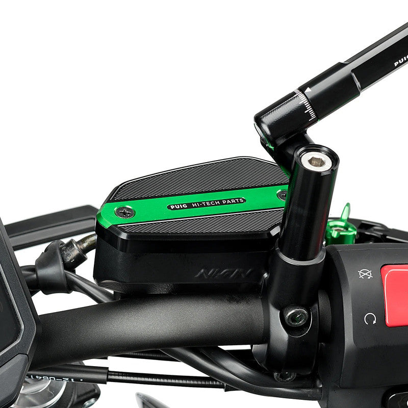 Puig Front Brake Liquid Tank Cover | Green | Kawasaki M9275V -   Pyramid Motorcycle Accessories