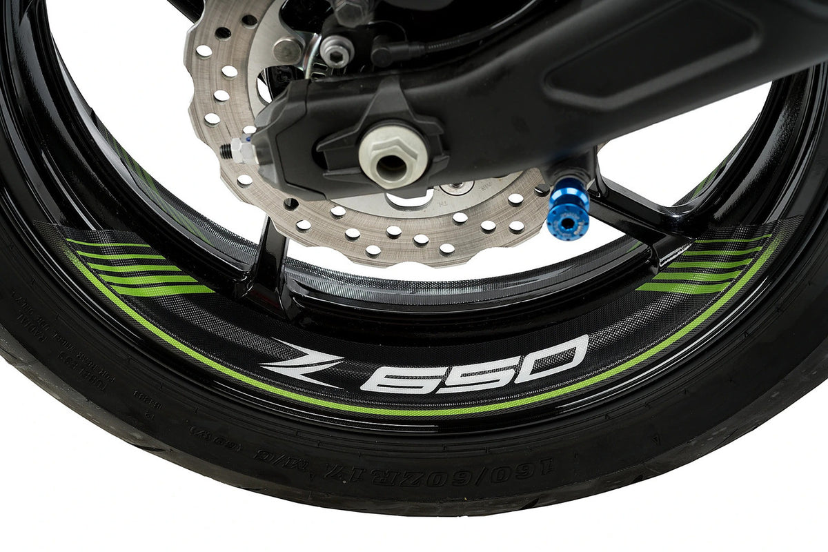Puig KIT 8 Special Arch Rim Strips | Green | Kawasaki Z 650 2017>2024