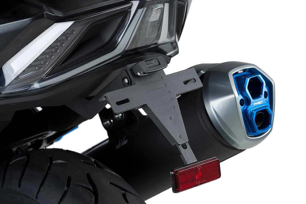 Puig License Plate Holders | Black | Kymco AK 550 2017>2023