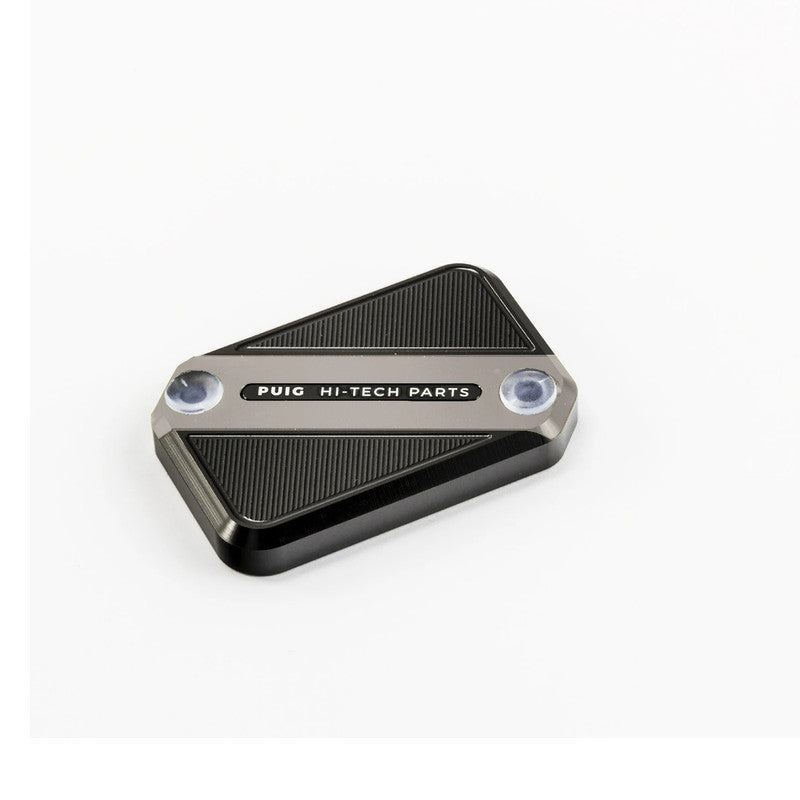 Puig Front Brake Liquid Tank Cover | Silver | Aprilia/BMW/KTM/Suzuki/Triumph 
