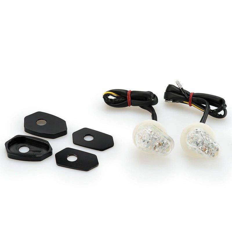 Puig Turn Lights Plate Supports Kit | Black | Kawasaki Z 900 2017>2026