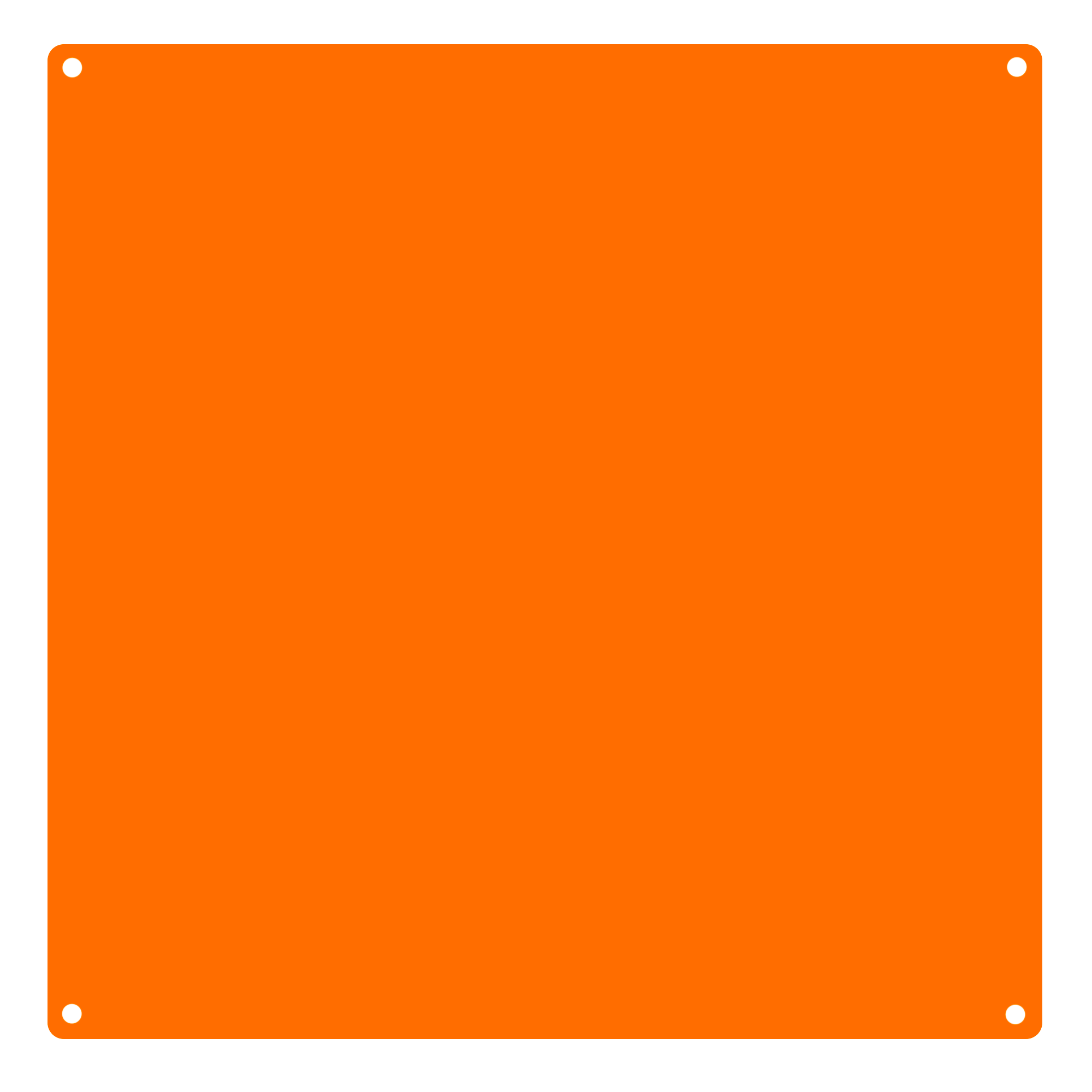 Pyramid Acrylic Colour Backing Sheet | Orange