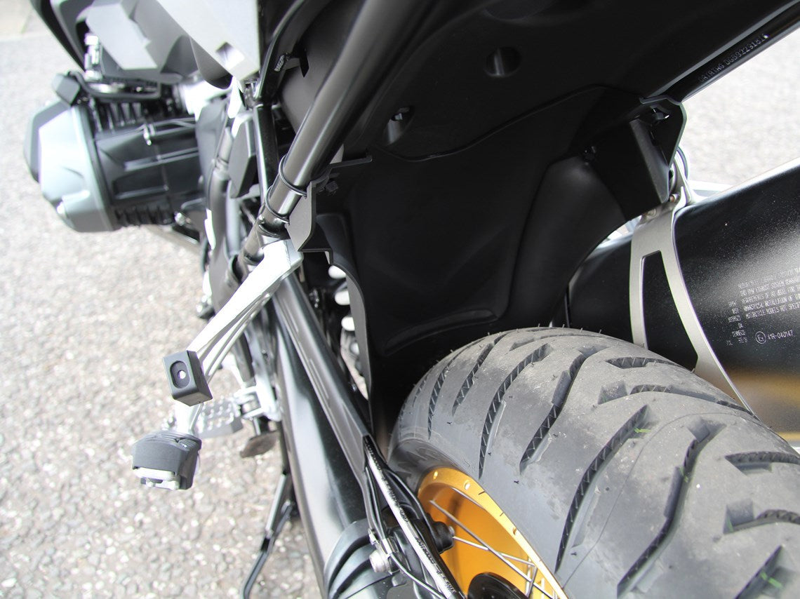 MachineartMoto MudSling Shock Shield | Matte Black | BMW R 1200 GS Adventure 2014>2019-Shock Shields-Pyramid Motorcycle Accessories
