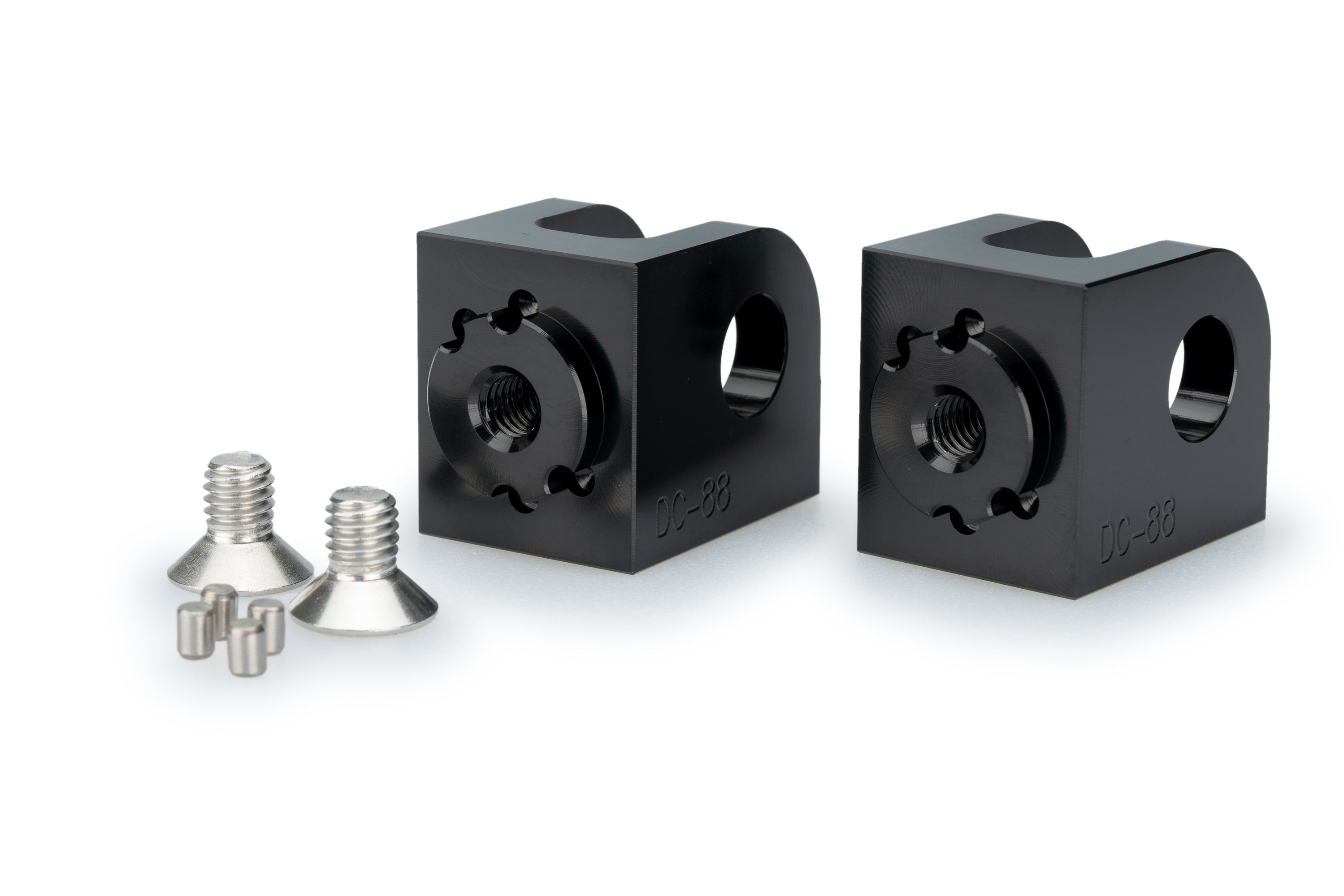Puig Adjustable Passenger Footpeg Adaptor | Black | CFMoto 450 NK/800 NK Advanced/Sport 2023>Current -  Shop name