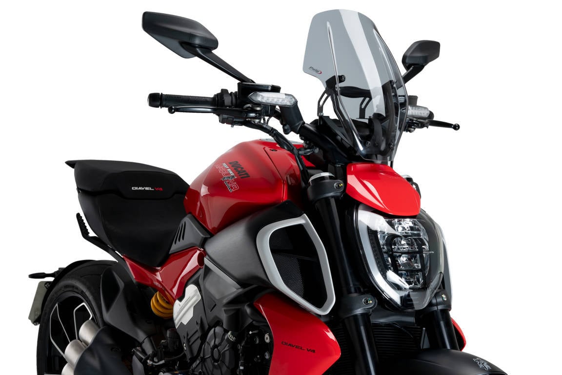Puig Adjustable Sport Screen | Light Smoke | Ducati Diavel V4 2024>Current -  Shop name
