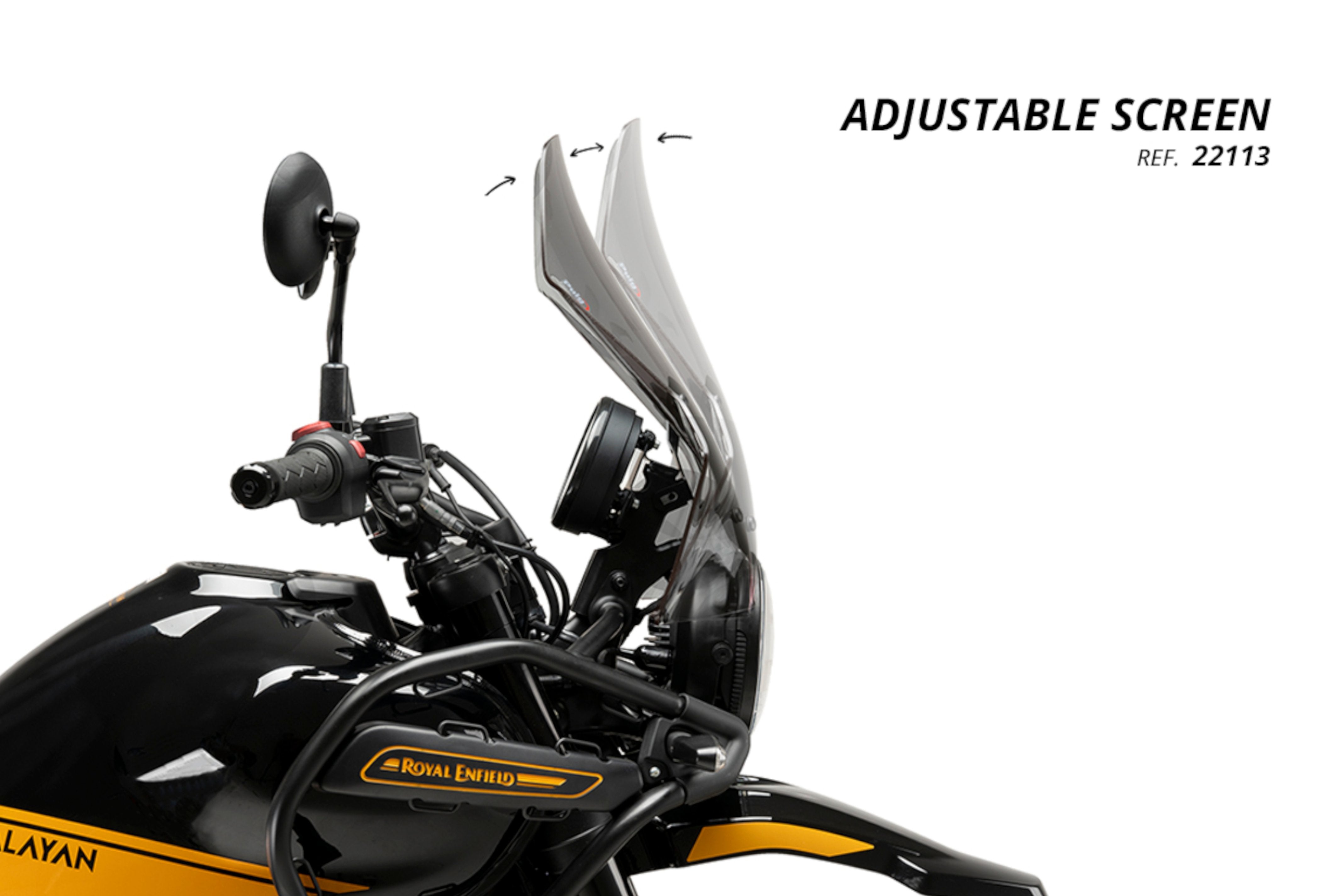 Puig Adjustable Touring Screen | Clear | Royal Enfield Himalayan 450 2024>Current-Screens-Pyramid Motorcycle Accessories