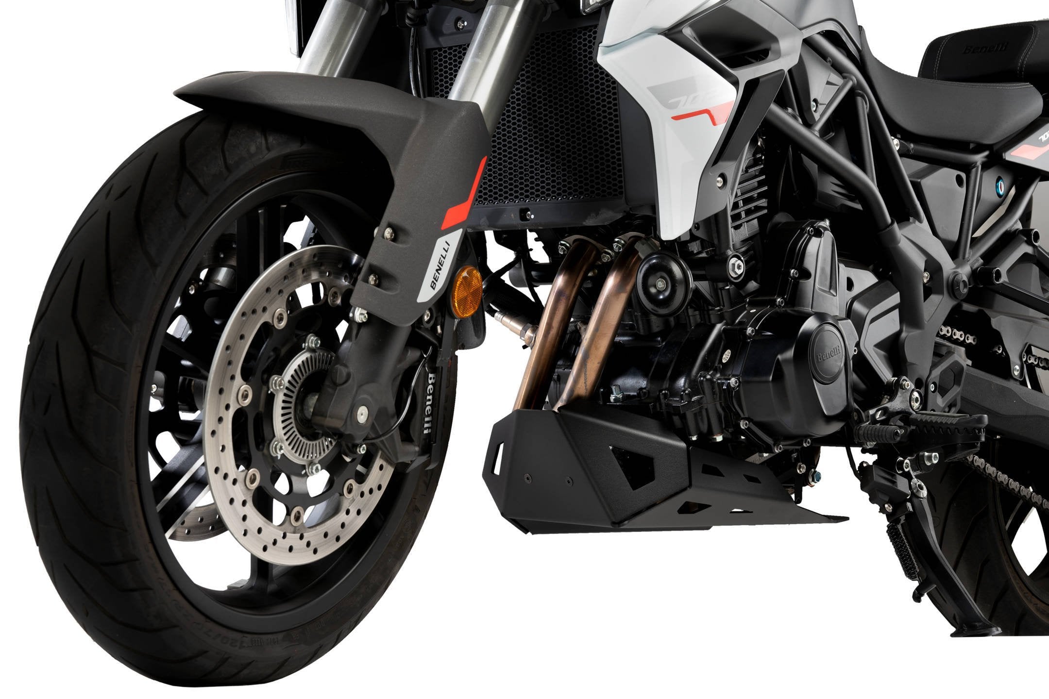 Puig Aluminium Belly Pan | Black | Benelli TRK 702/X 2023>-M21830N-Belly Pans-Pyramid Motorcycle Accessories