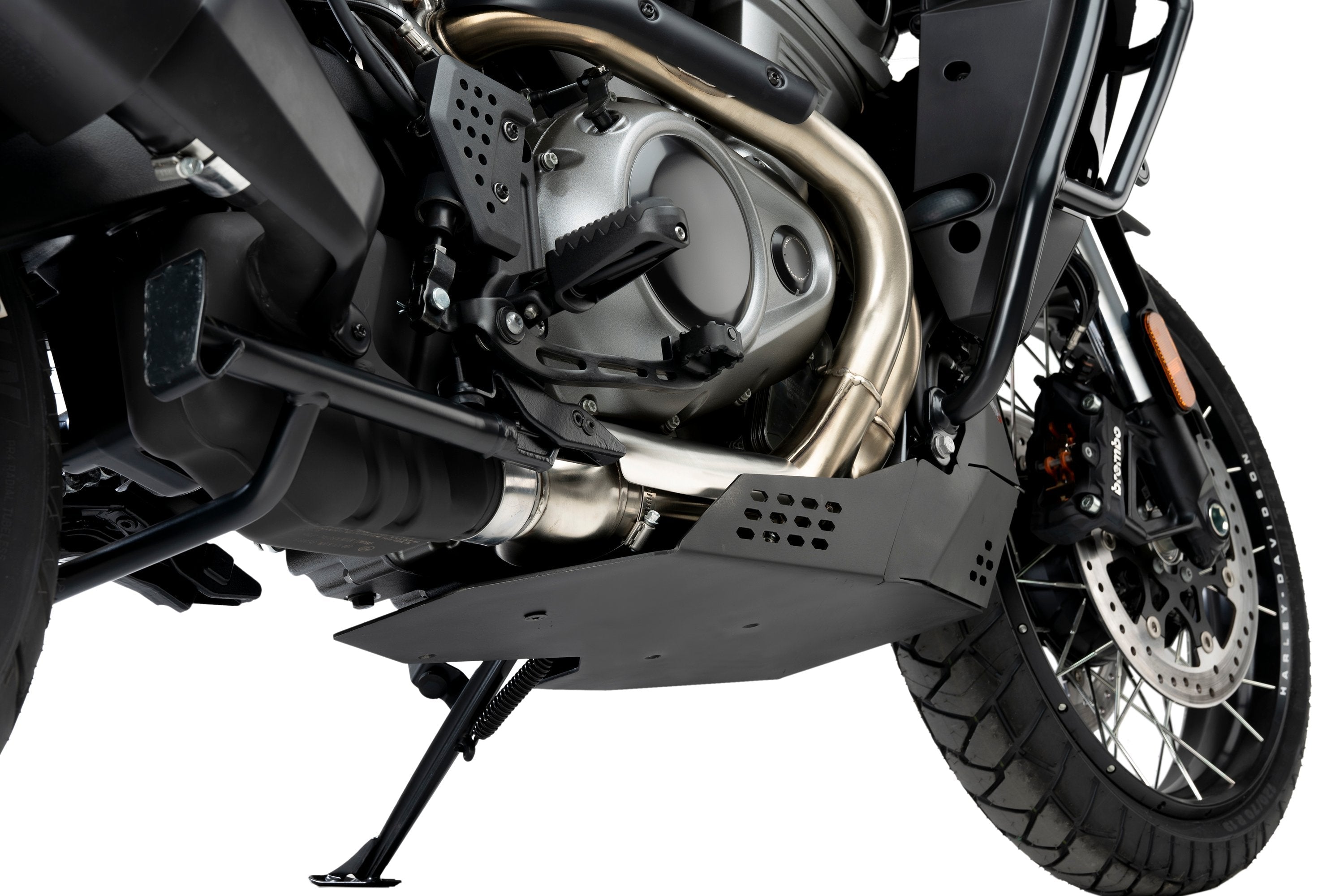 Puig Aluminium Belly Pan | Black | Harley Davidson Pan America (RA1250) 2021>2024 -  Shop name