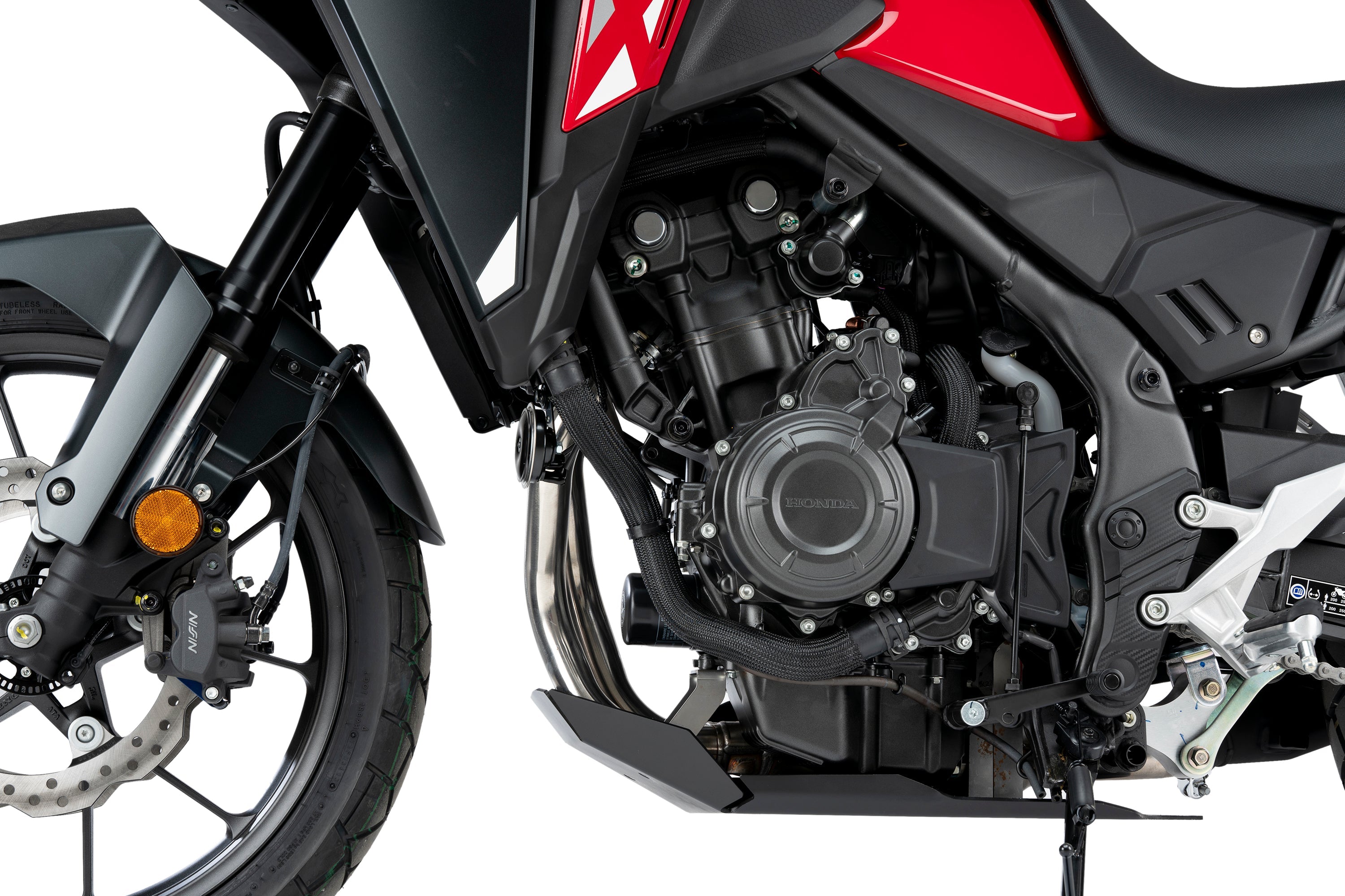 Puig Aluminium Belly Pan | Black | Honda NX500 2024>Current -  Shop name