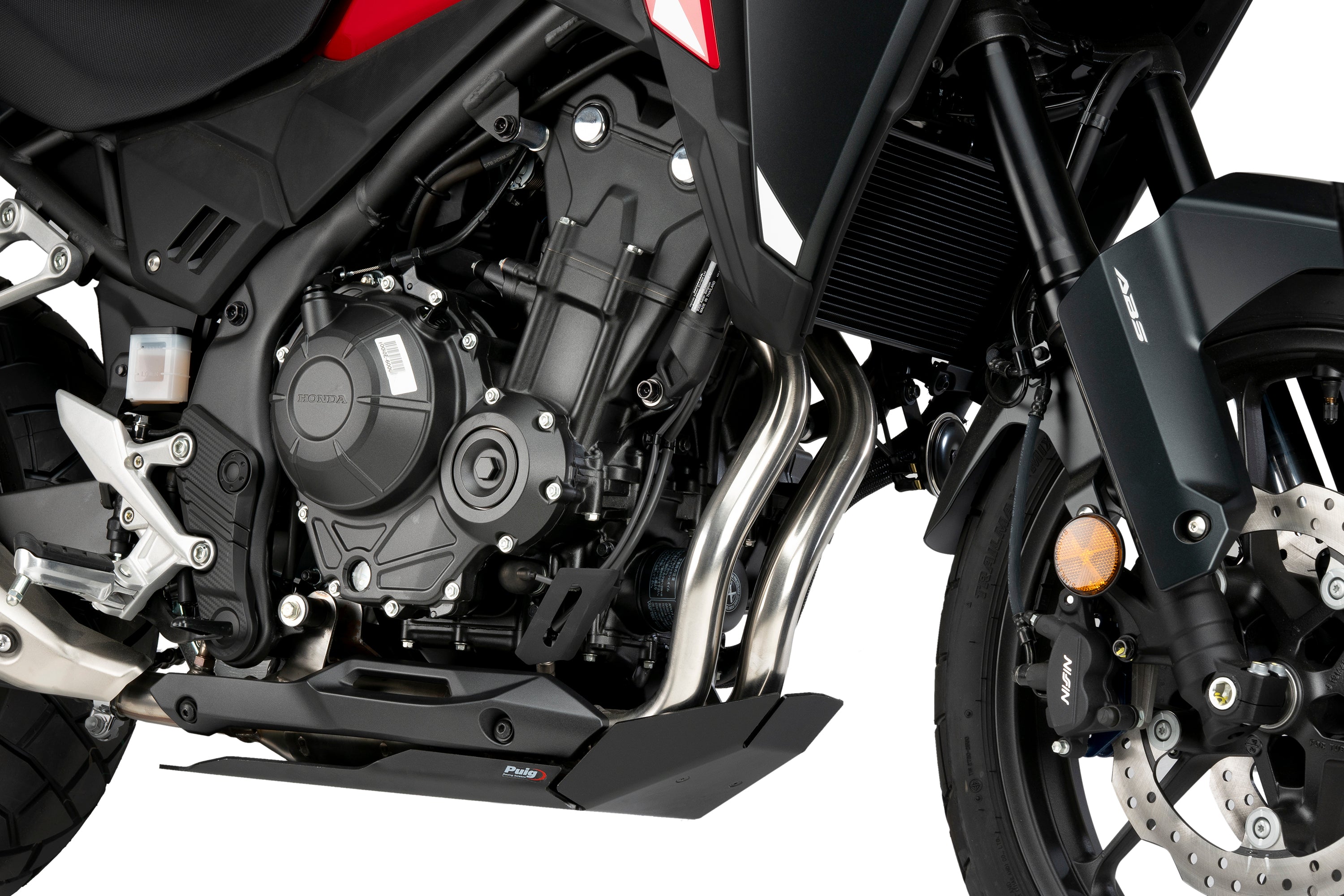Puig Aluminium Belly Pan | Black | Honda NX500 2024>Current -  Shop name