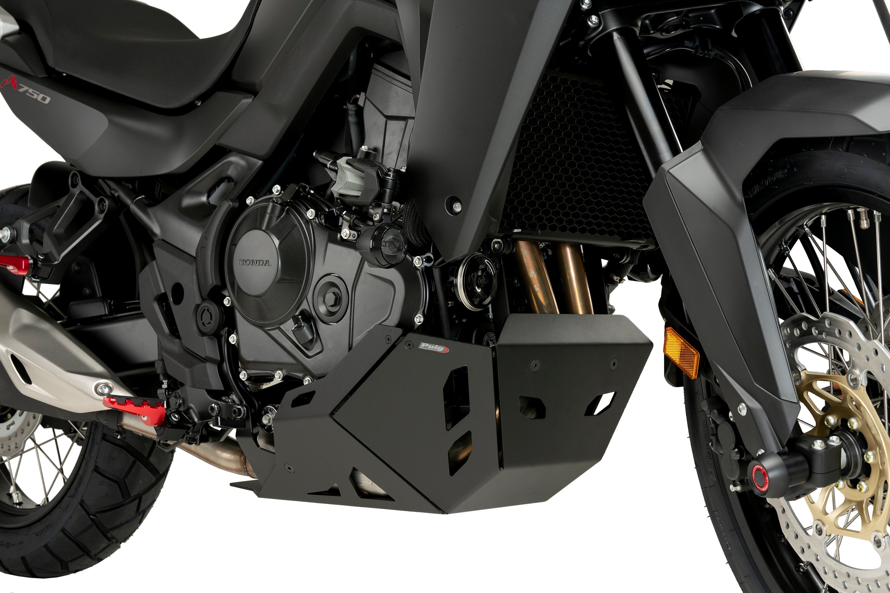 Puig Aluminium Belly Pan | Black | Honda XL750 Transalp 2023>Current