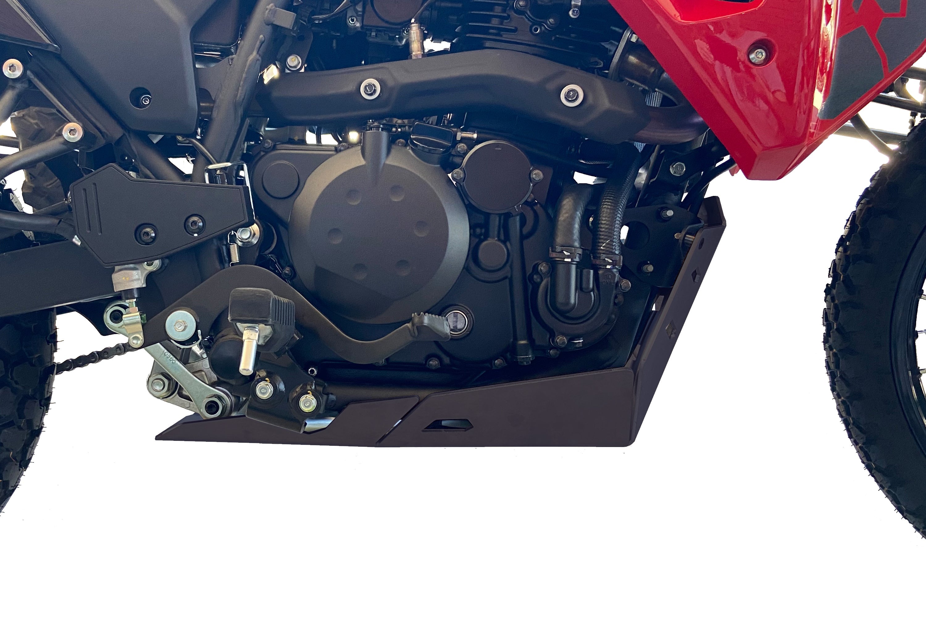 Puig Aluminium Belly Pan | Black | Kawasaki KLR 650 2022>2024 -  Shop name