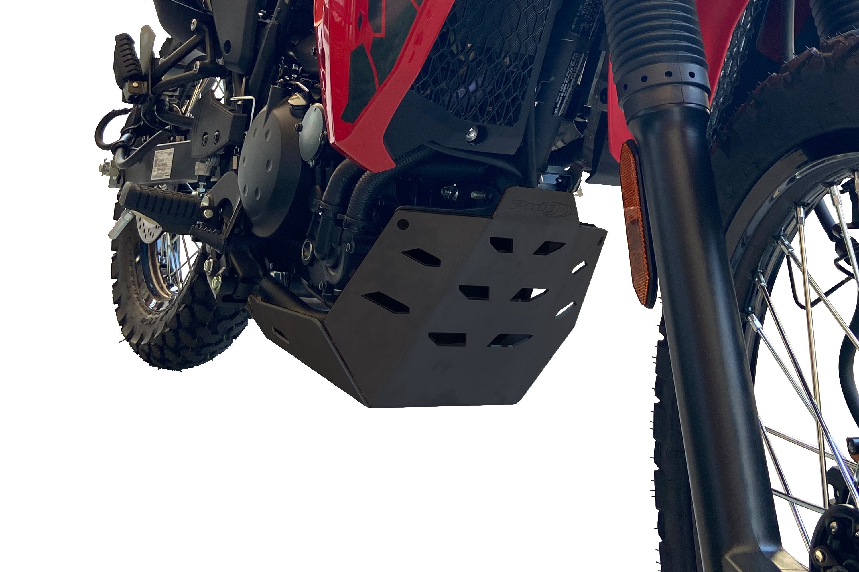 Puig Aluminium Belly Pan | Black | Kawasaki KLR 650 2022>2024 -  Shop name