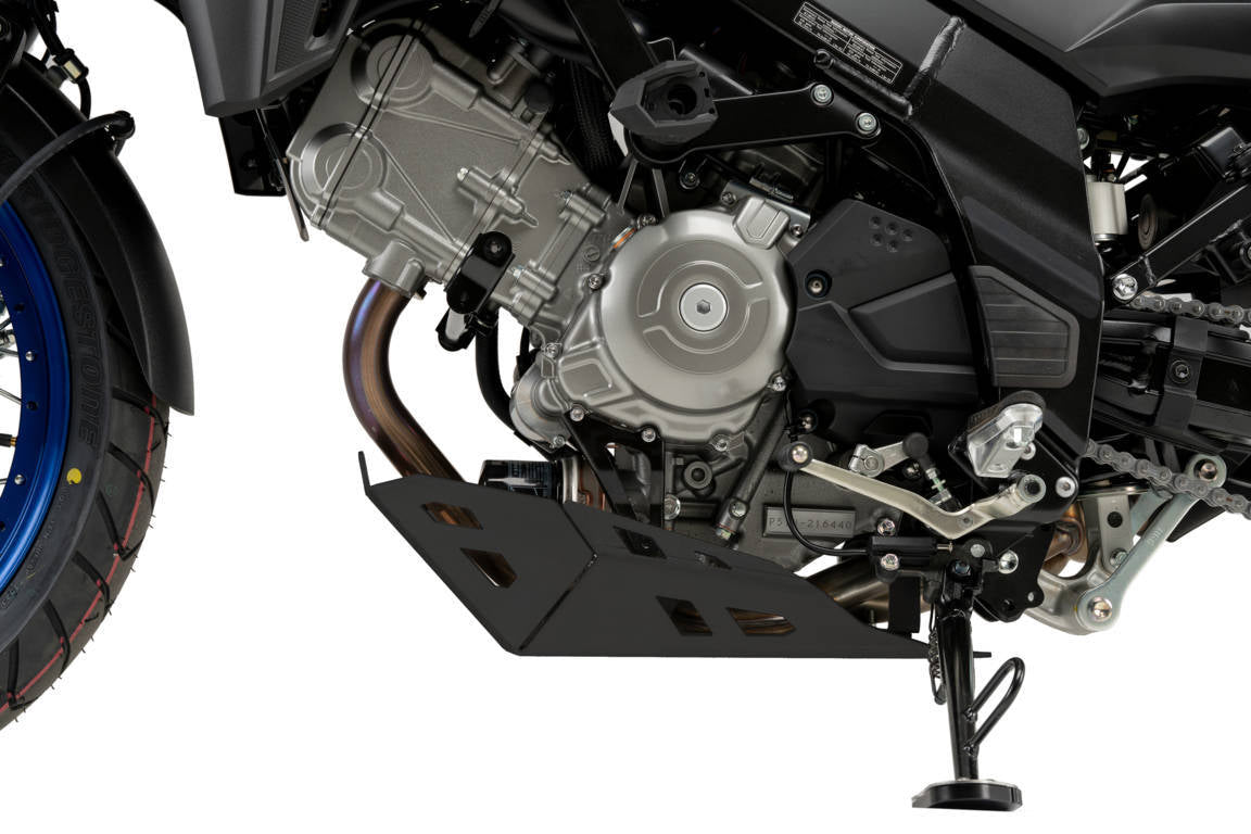 Puig Aluminium Belly Pan | Black | Suzuki V-Strom 650 2021>Current -  Shop name