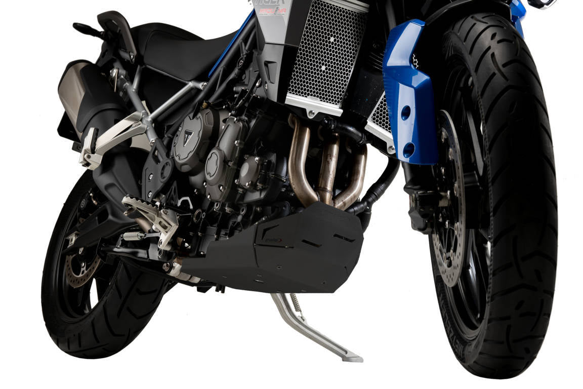 Puig Aluminium Belly Pan | Black | Triumph Tiger Sport 850 2020>2024 -  Shop name