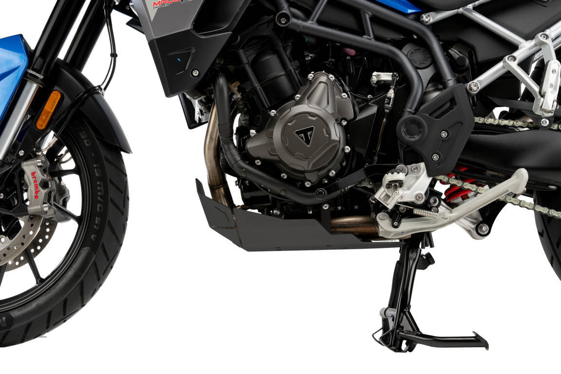 Puig Aluminium Belly Pan | Black | Triumph Tiger Sport 850 2020>2024 -  Shop name