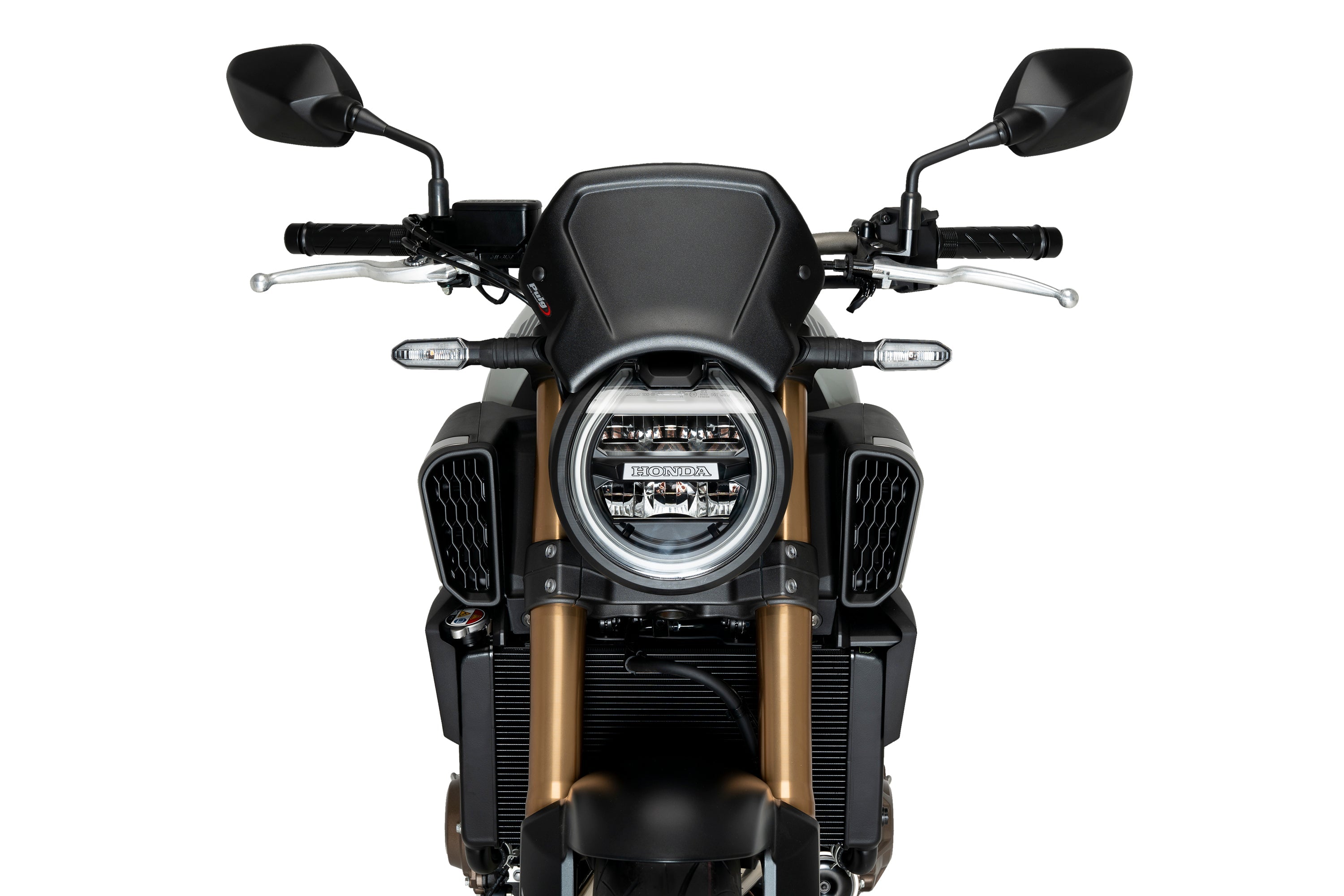 Puig Aluminium Fly Screen | Black | Honda CB650R 2024>Current -  Shop name