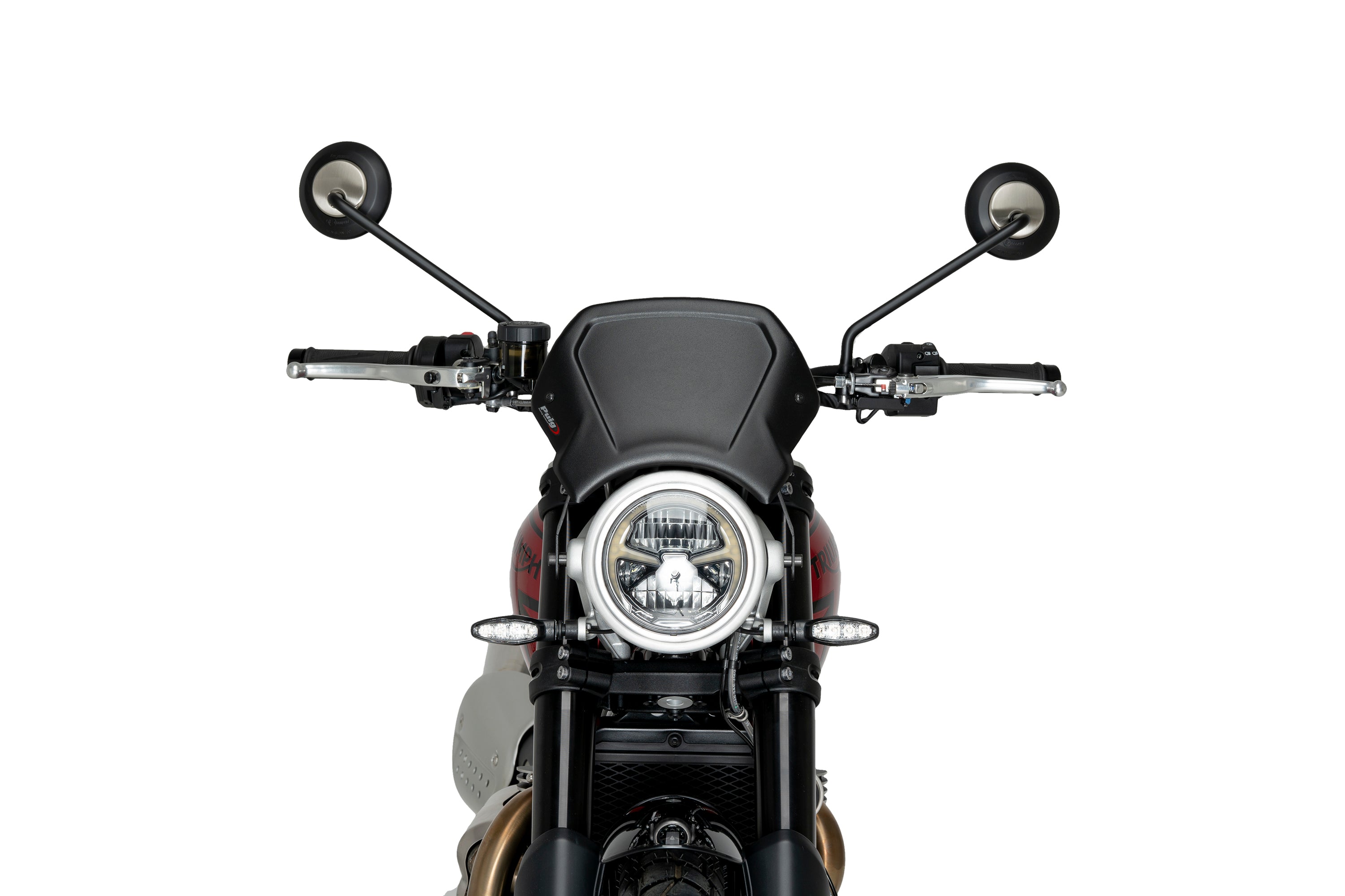 Puig Aluminium Fly Screen | Black | Triumph Scrambler 1200X 2024>Current -  Shop name