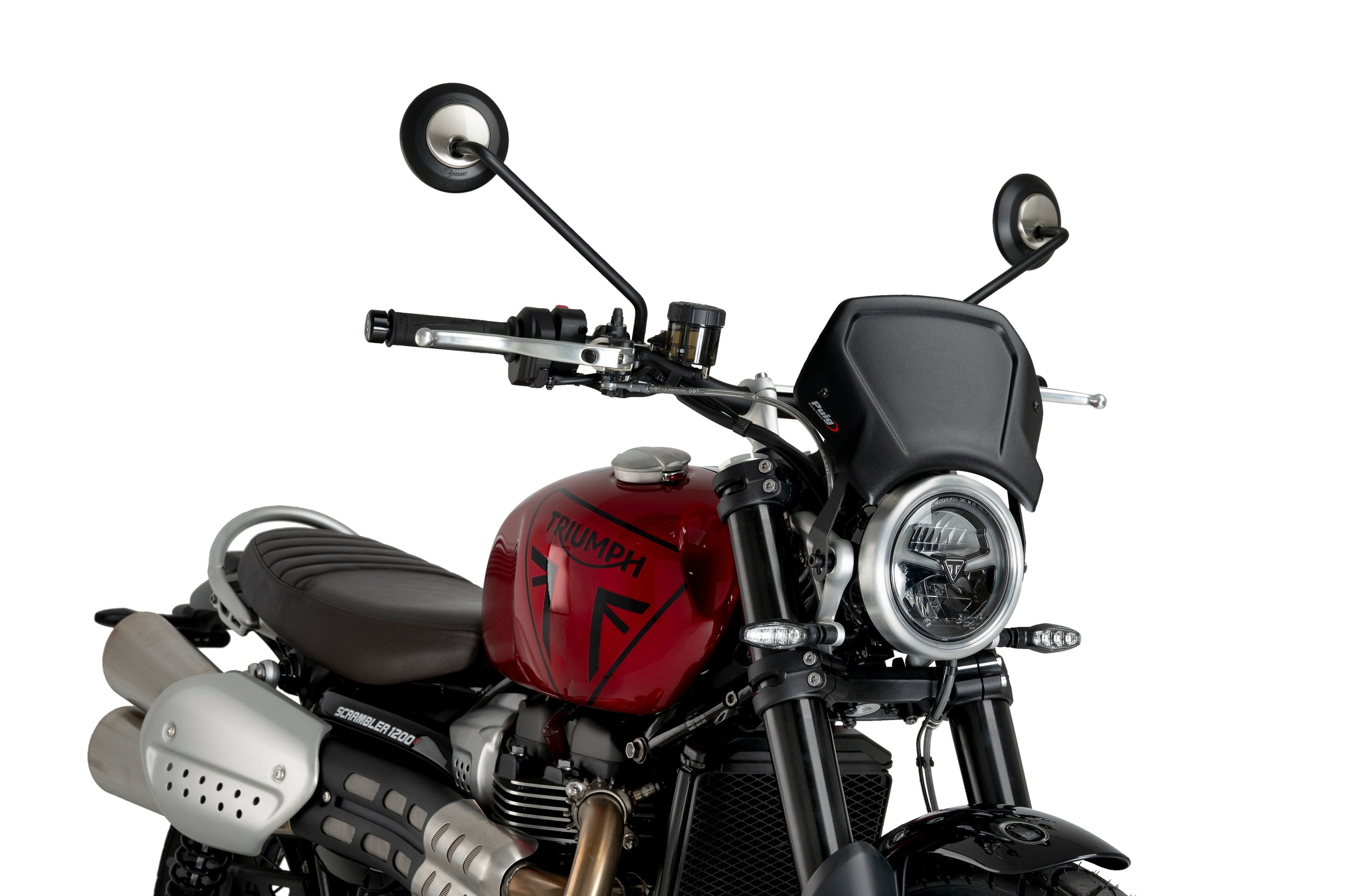 Puig Aluminium Fly Screen | Black | Triumph Scrambler 1200X 2024>Current -  Shop name