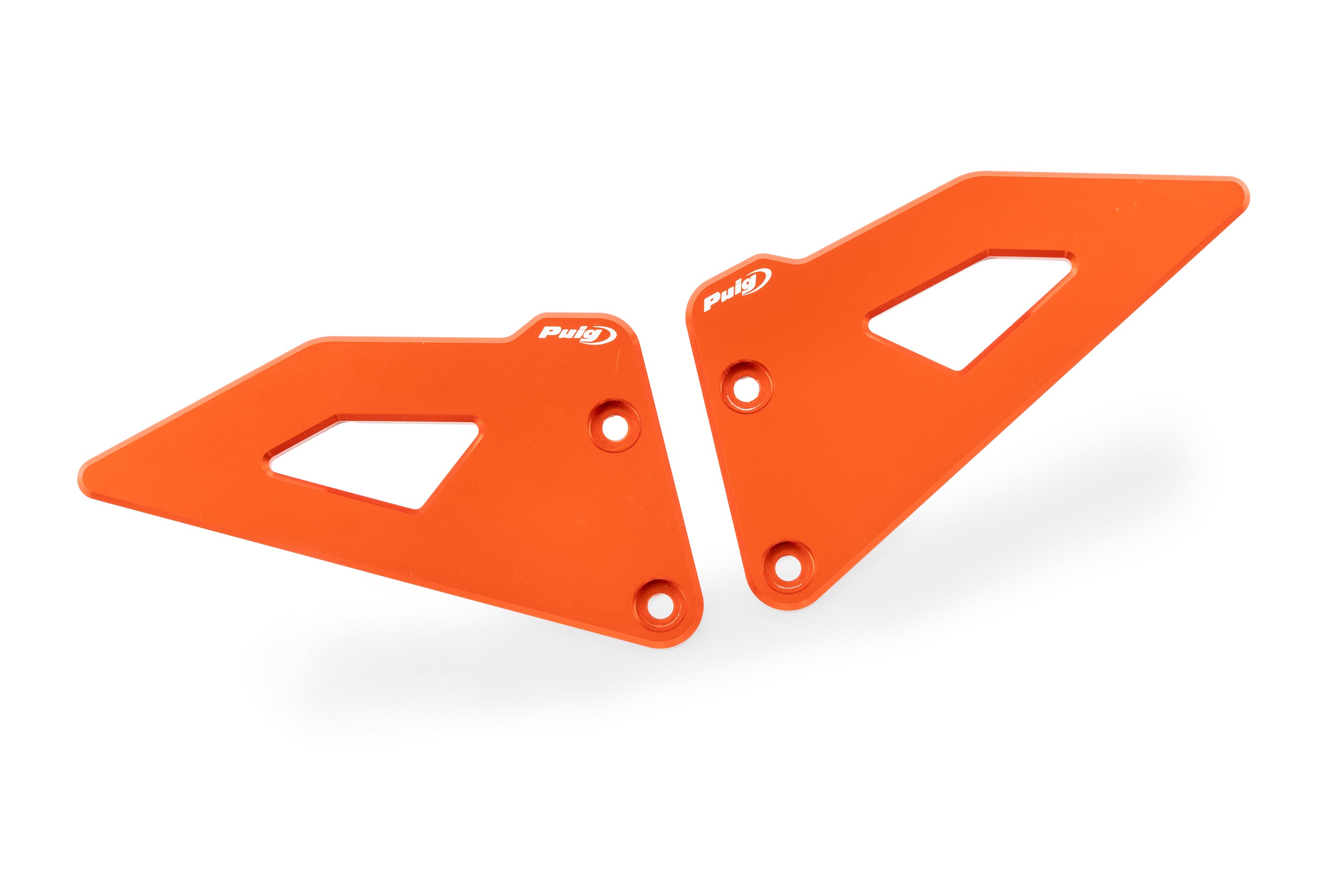 Puig Aluminium Heel Plates | Orange | KTM 990 Duke/R 2024>Current-Heel Plates-Pyramid Motorcycle Accessories