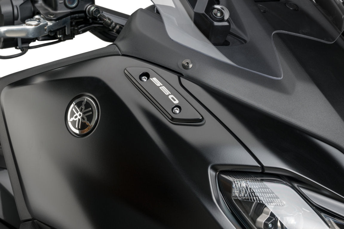 Puig Aluminium Mirror Caps | Black | Yamaha TMAX 560 2022>Current-M21298N-Mirrors-Pyramid Motorcycle Accessories