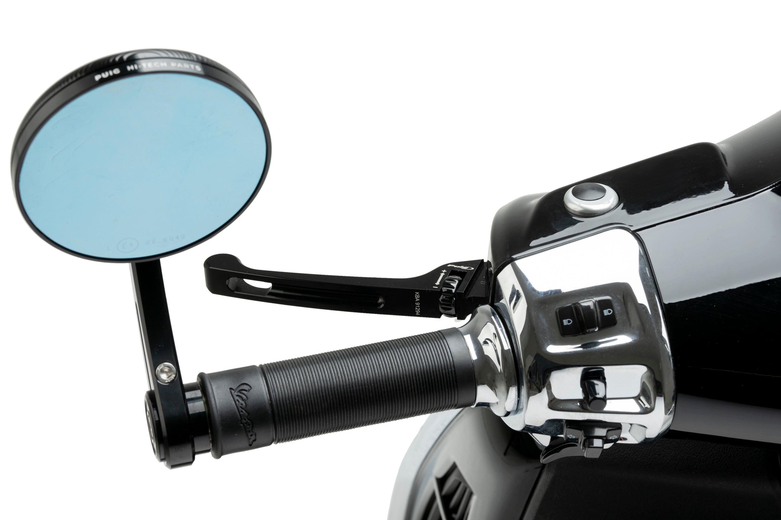 Puig Aluminium Mirror Caps | Silver | Piaggio Vespa GTS 125/300 2023>Current -  Shop name
