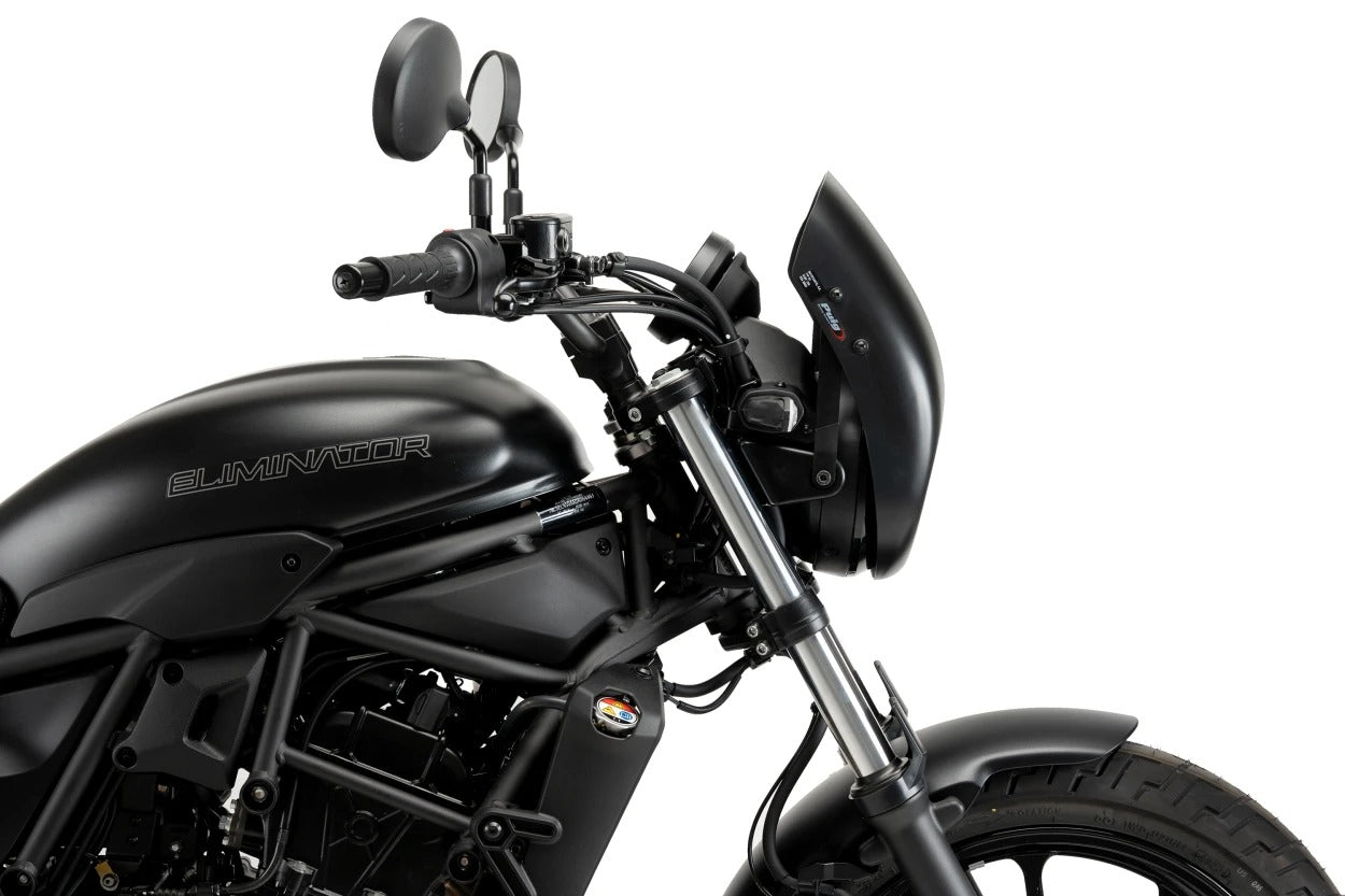 Puig Anarchy Semi Fairing | Matt Black | Kawasaki Eliminator 500 2024>Current -  Shop name