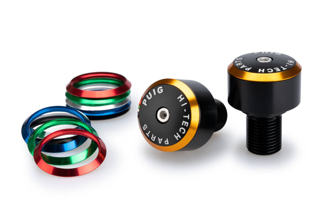 Puig Balance Bar Ends for Puig Handlebars | Black w/ Coloured Rings -  Shop name