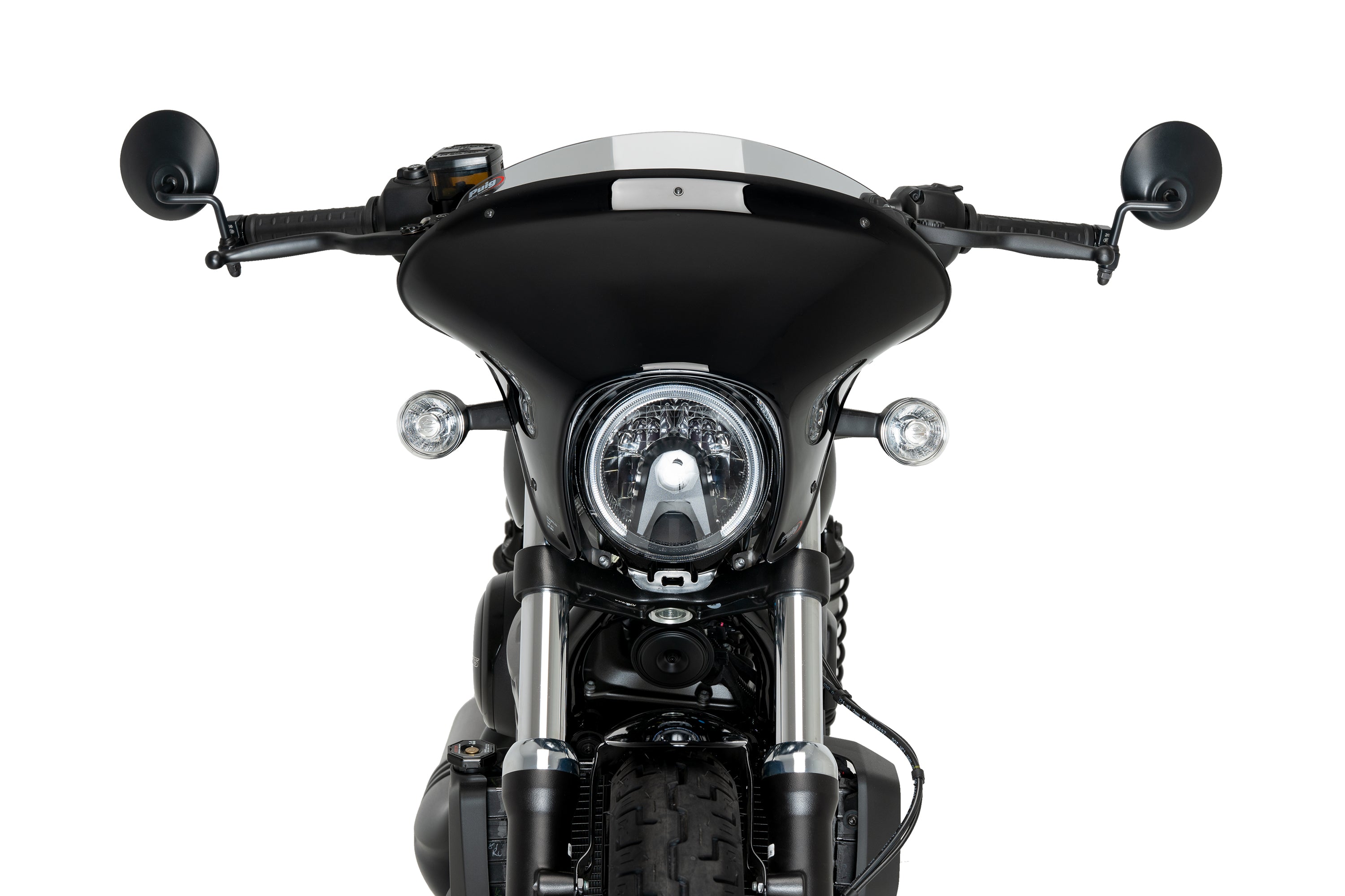 Puig Batwing SML Sport Screen | Gloss Black/Light Smoke | Harley David