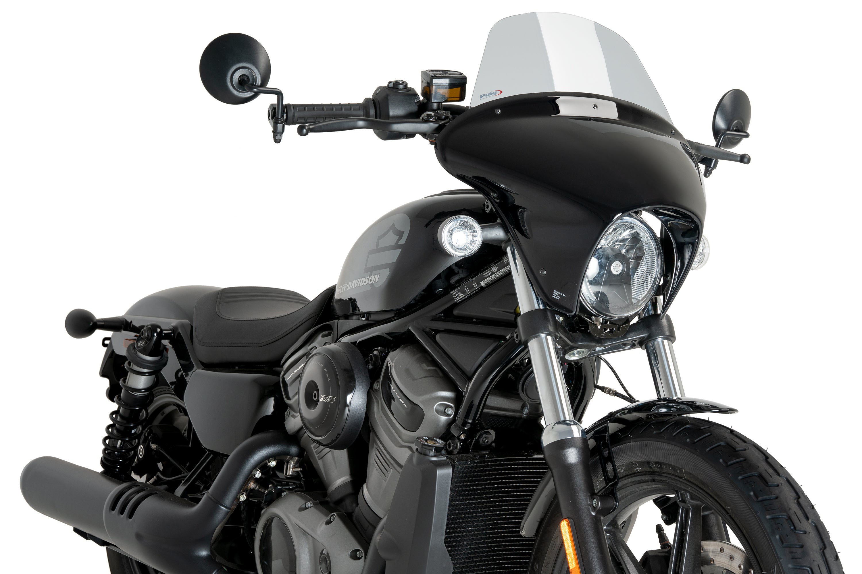 Puig Batwing SML Touring Screen | Gloss Black/Light Smoke | Harley Davidson Nightster Special (RH975S) 2023>Current-Screens-Pyramid Motorcycle Accessories
